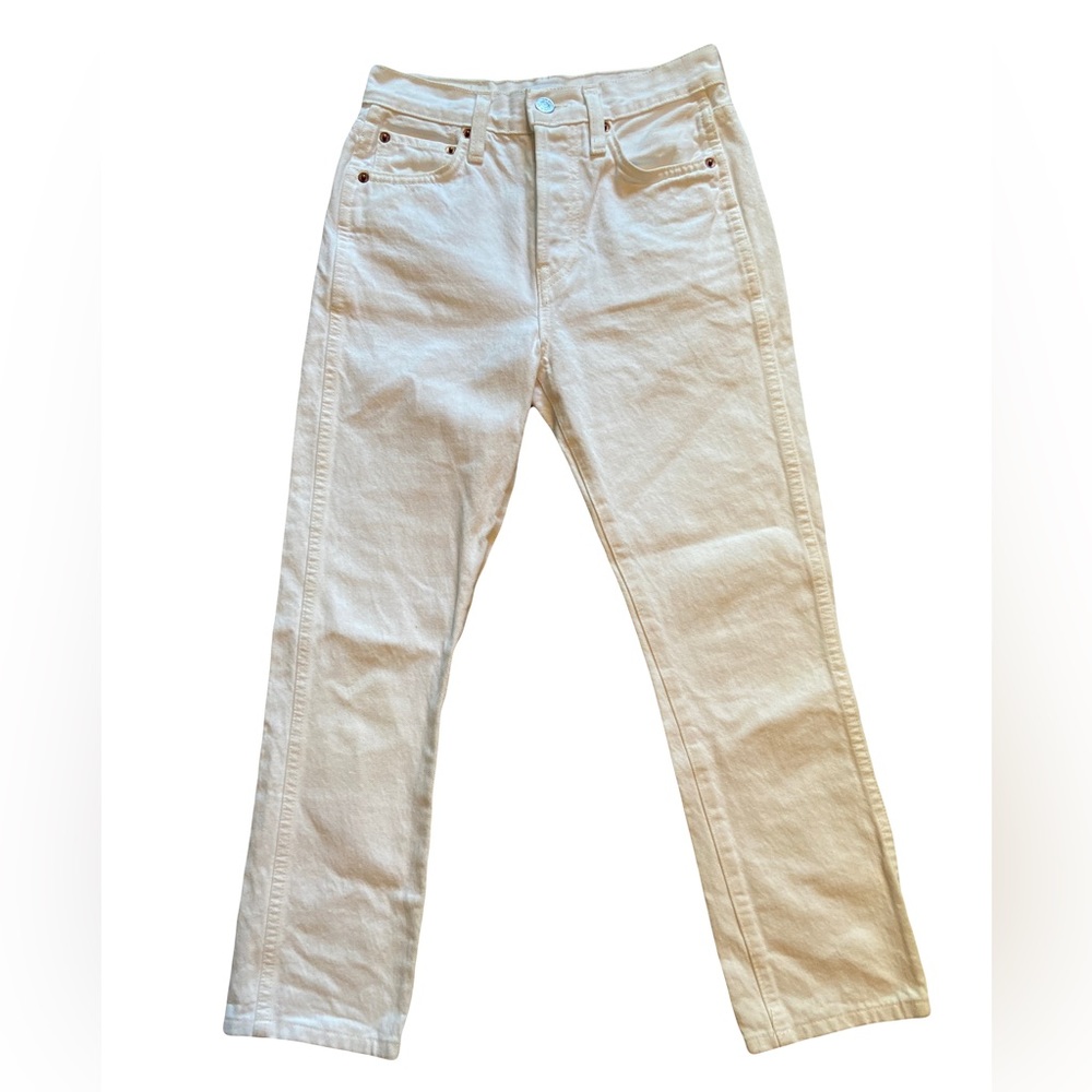 NWT RE/DONE 90s High Rise Loose Jean in White Size 24 - Picture 5 of 16